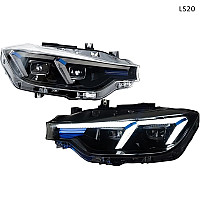 Σετ Μπροστινά Φανάρια για BMW 3 F30 F31 αλογόνου 2013-2018 Mε Look σειράς G – LS20